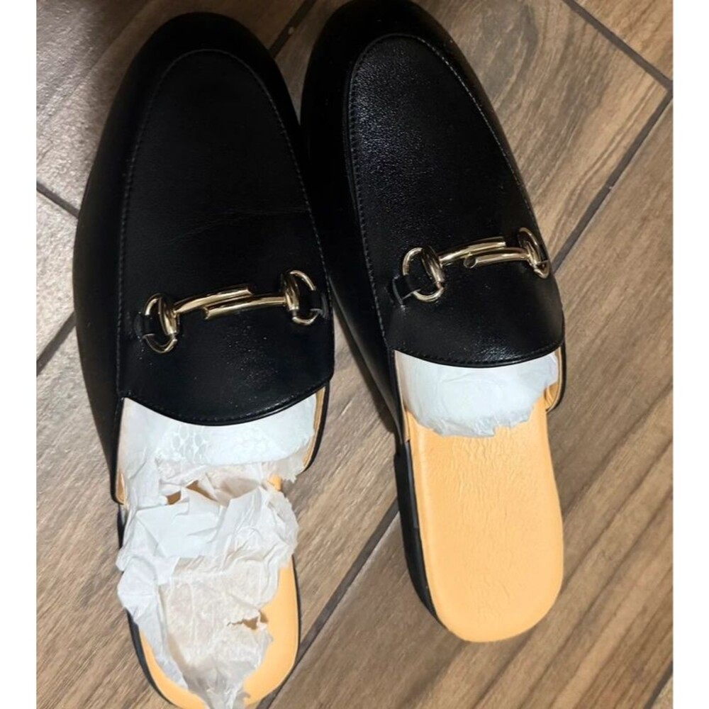 Black Horsebit Mule Loafers size 40